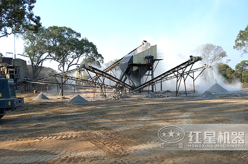 青石200t/h制砂現(xiàn)場實拍 青石200t/h制砂現(xiàn)場實拍