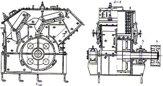 單段破碎機作業原理圖 單段破碎機作業原理圖