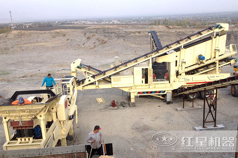 圓錐移動破碎機現場圖 圓錐移動破碎機現場圖