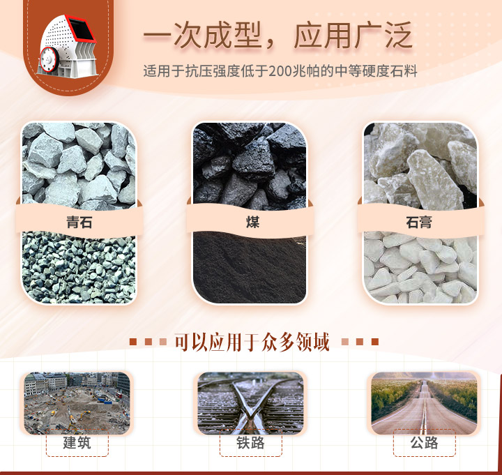 重錘式破碎機應用范圍 重錘式破碎機應用范圍