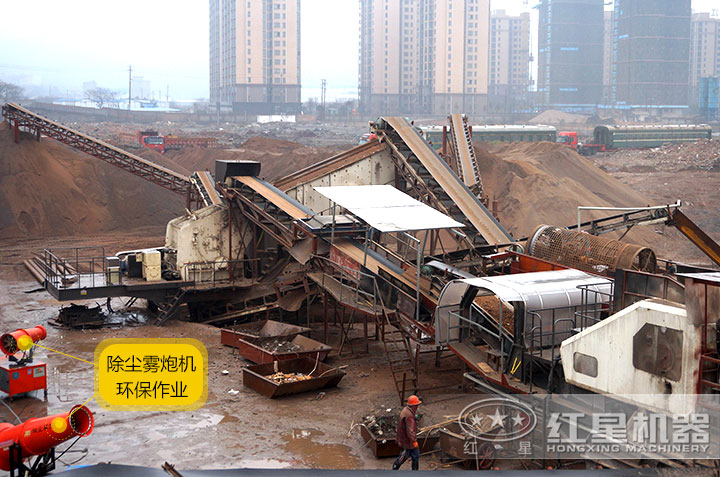 建筑垃圾處理生產現場 建筑垃圾處理生產現場