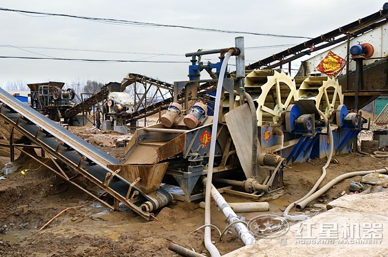 制砂機與洗砂機作業現場 制砂機與洗砂機作業現場