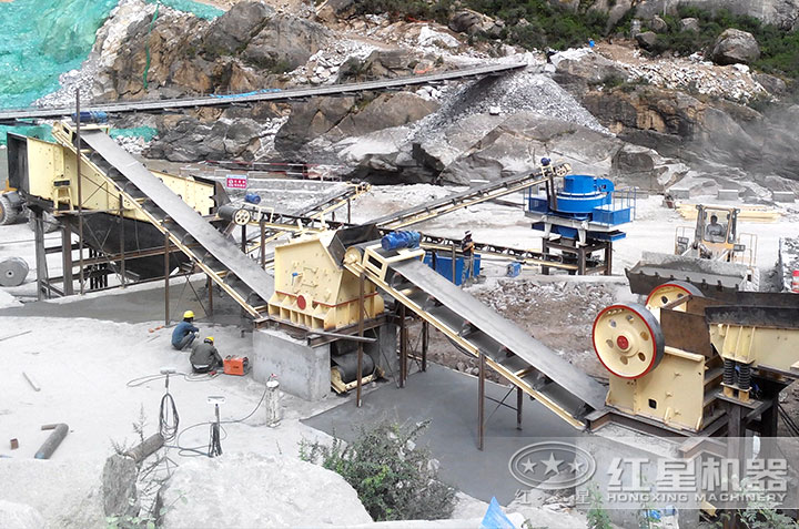 石灰石打砂機作業現場 石灰石打砂機作業現場