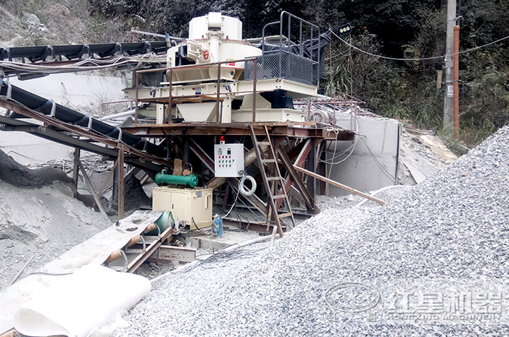 石粉制砂機現場成品物料圖 石粉制砂機現場成品物料圖