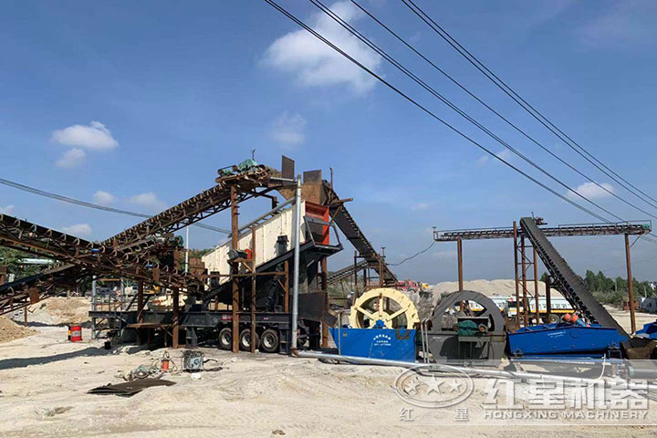 移動式鵝卵石制砂生產線 移動式鵝卵石制砂生產線