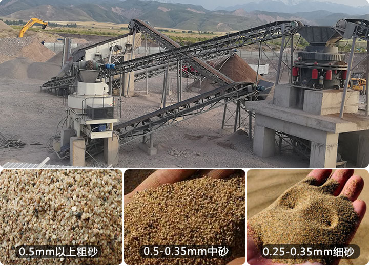 制砂現場及成品展示 制砂現場及成品展示