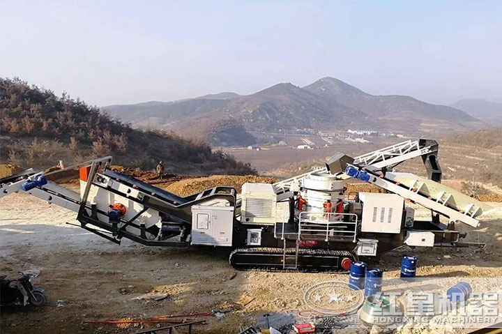 圓錐式移動破碎站現場 圓錐式移動破碎站現場