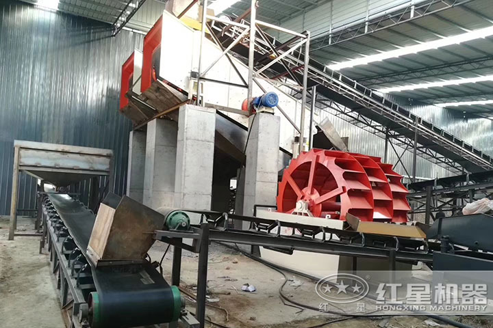 洗砂現場 洗砂現場