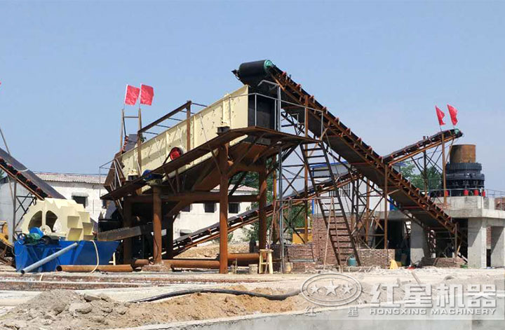 輪式洗砂機現場 輪式洗砂機現場