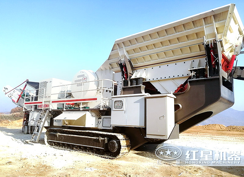 山東煙臺履帶式石料破碎機 山東煙臺履帶式石料破碎機