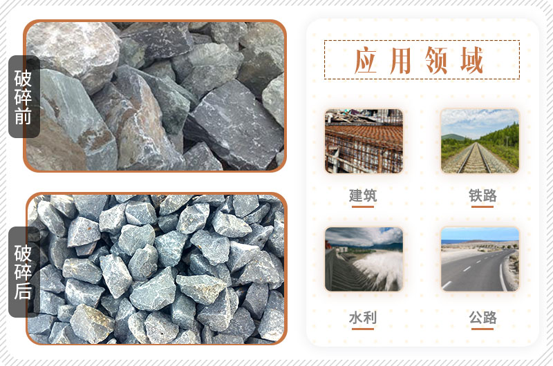 石灰巖破碎前后對比 石灰巖破碎前后對比