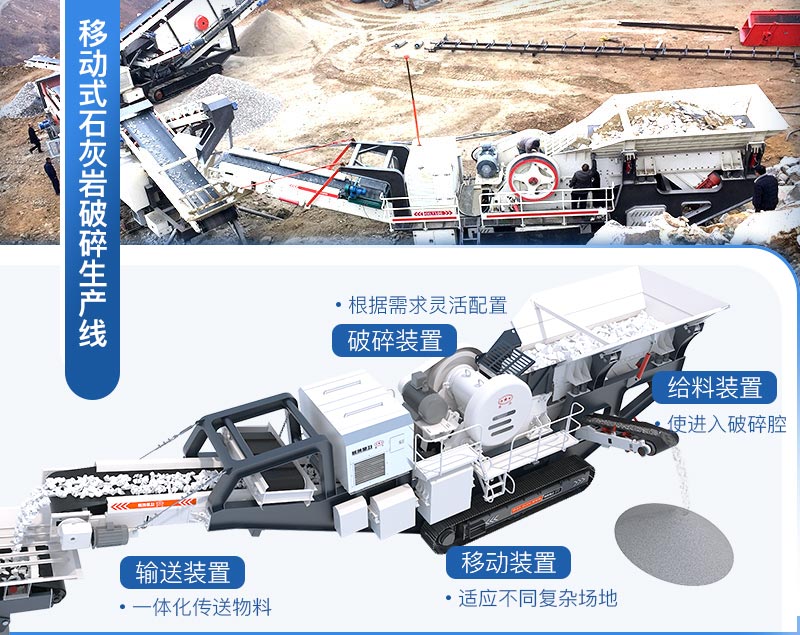 移動式石灰巖破碎機生產線 移動式石灰巖破碎機生產線