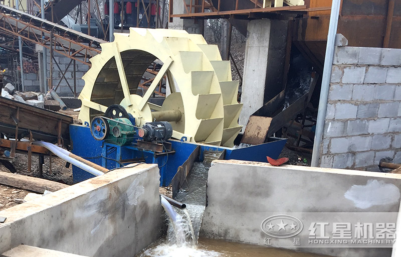 單臺洗砂機作業現場 單臺洗砂機作業現場