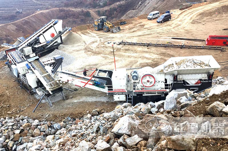 移動式破碎生產線現場 移動式破碎生產線現場